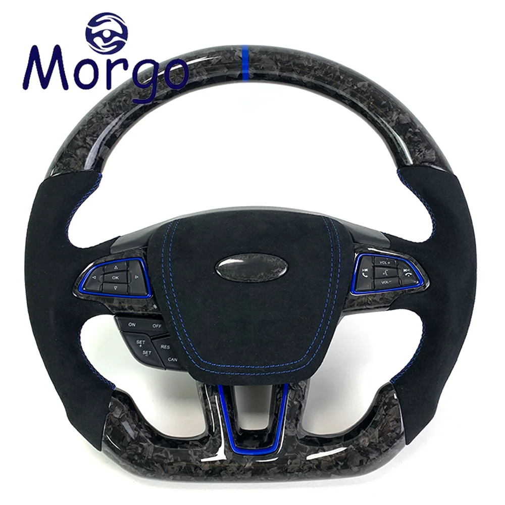 

Для Ford Focus MK3 2015-2018 ST RS индивидуальный замшевый руль из кованого углеродного волокна, гоночный стиль, дизайн, настройка