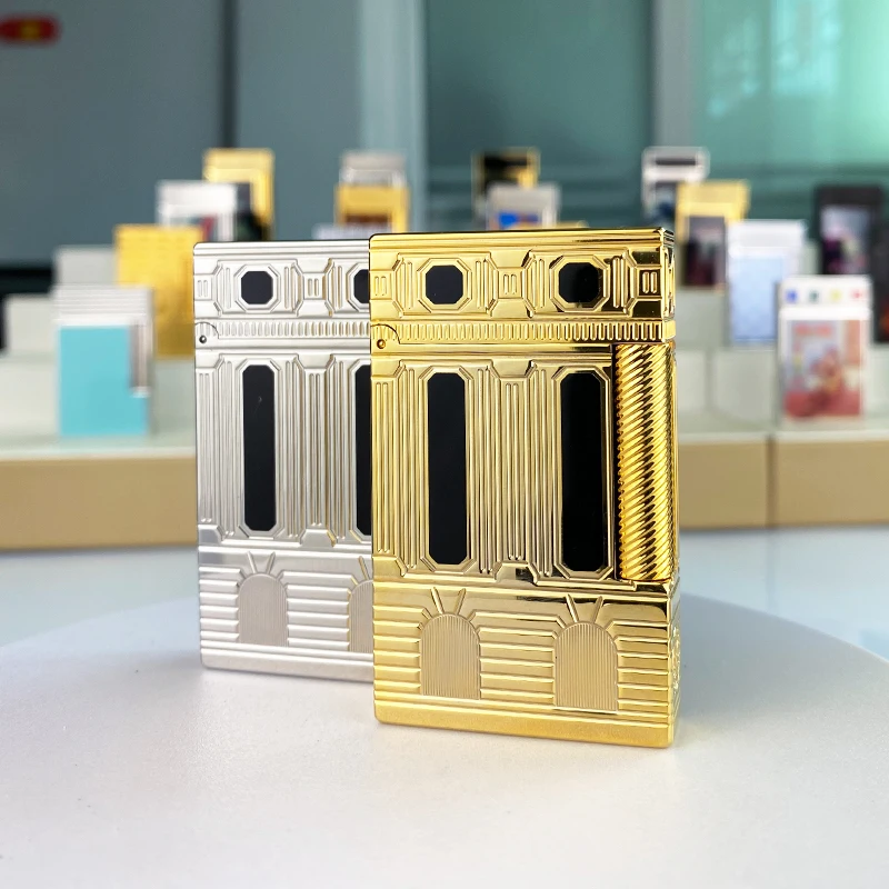 

New commemorative edition luxury butane lighter single and double flame flat tone natural paint smoker L2 series 19018
