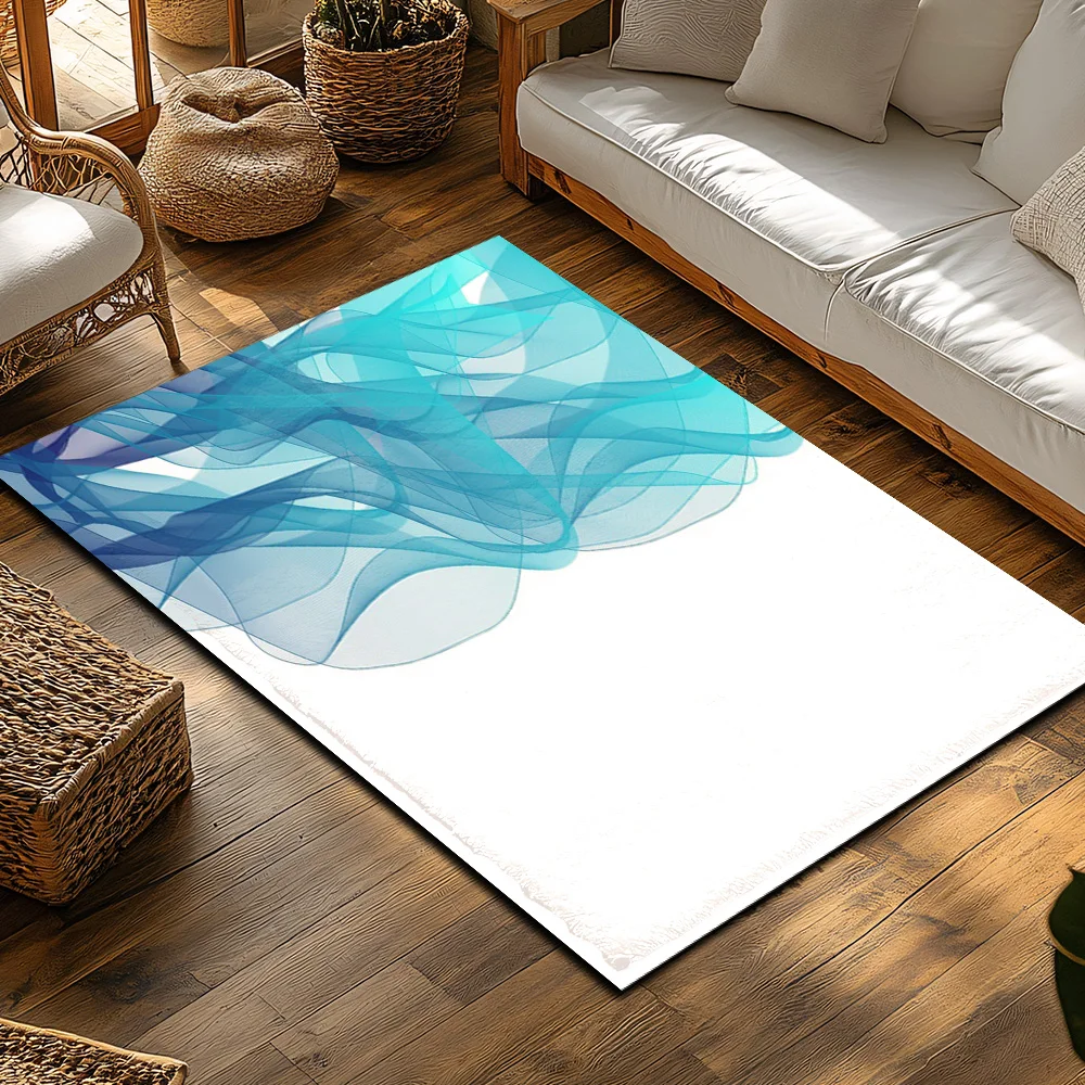 Tuniu Abstract Blue Wave Rug N - Home Textiles Rug review and price