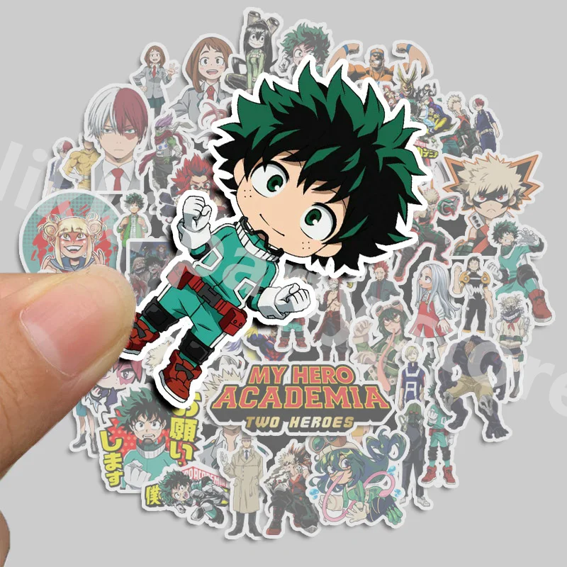 My Hero Academia Stickers Anime All Might Sticker, Kawaii Sticker, Laptop, Maleta, monopatín, guitarra, teléfono, dibujos animados, juguetes de