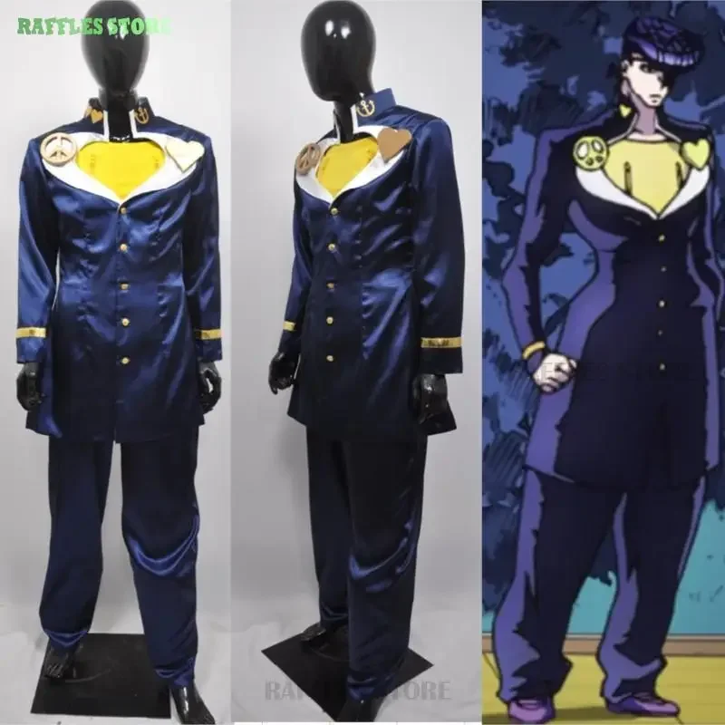 Higashikata Josuke คอสเพลย์ชุดวิกผมอะนิเมะ Bizarre Diamond ไม่แตกหักคอสเพลย์ฮาโลวีนชุดผจญภัยผ้า