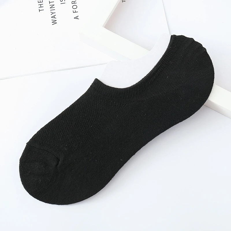 1/3Pair Men\'s and Women\'s Black White Grey Comfortable Breathable2024 Spring Summer Sock Invisible Socks Summer Closed Ankle