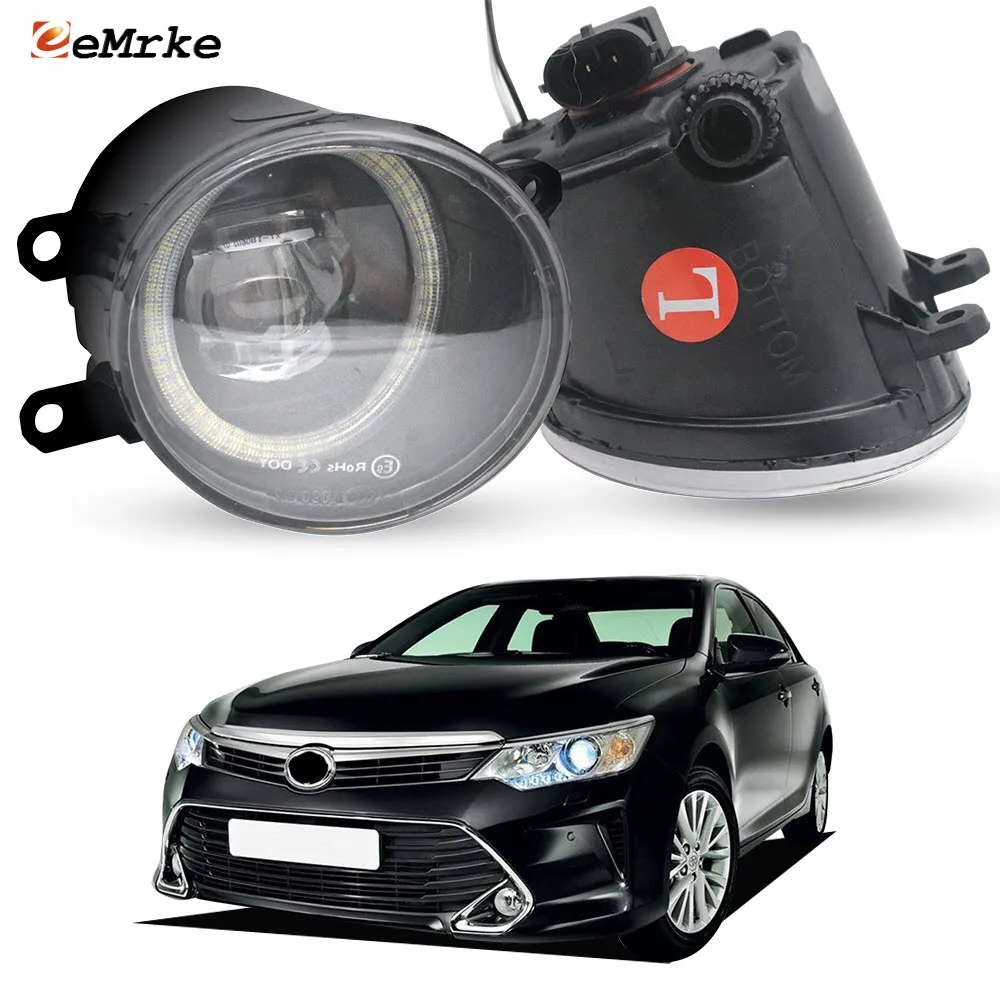 

LED Fog Light Driving Lamp Lens for Daihatsu Altis Hybird Camry CIS-Spec XV50 2014 2015 2016 PTF with Angel Eye DRL Left & Right