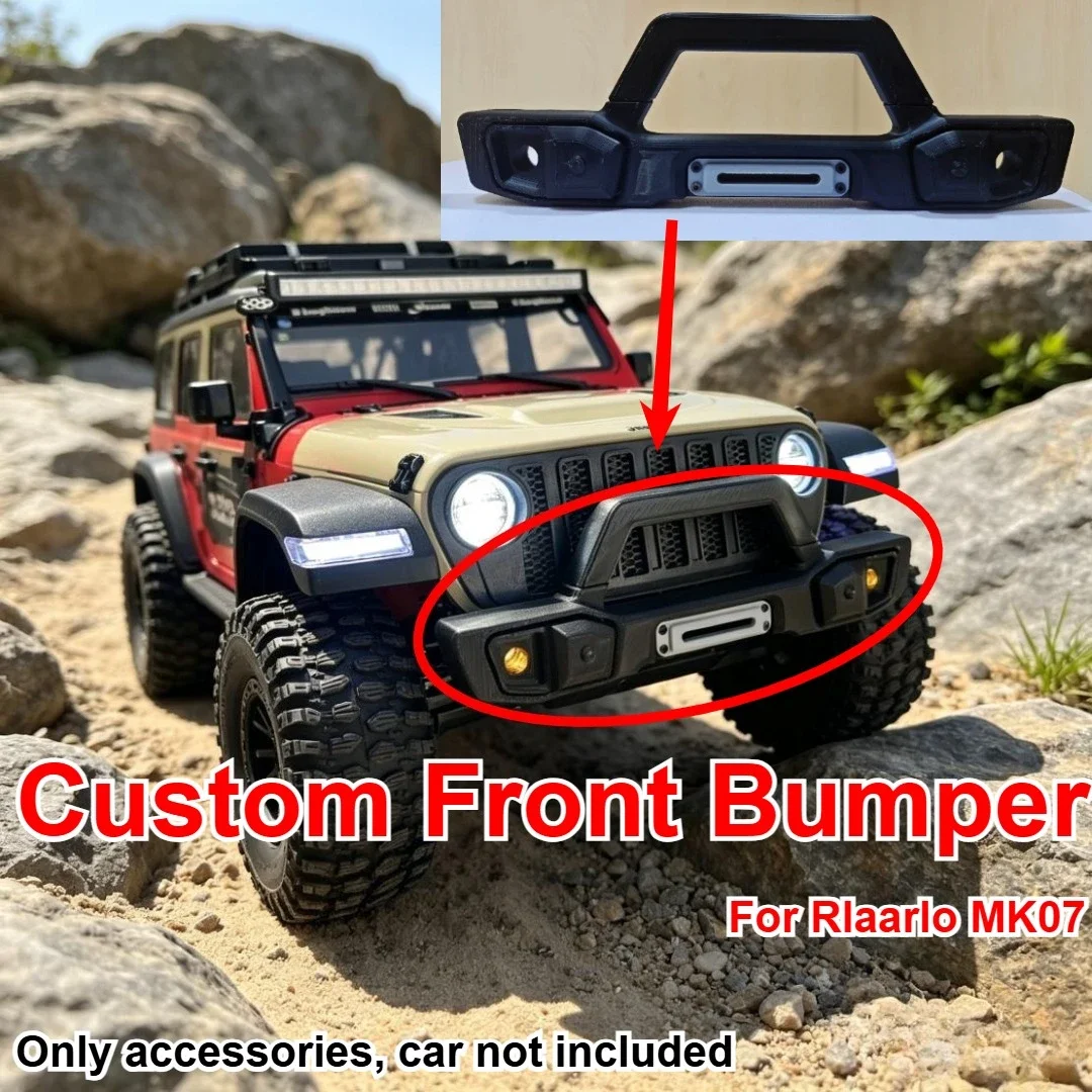 1/7 RC Off Road Car Vehicle Front Bumper Custom Model Number For Rlaarlo MK07 Decorative Styling Parts Decor Upgrade Accessories