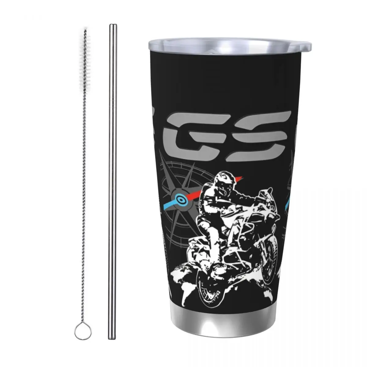 

GS Adventure Tumbler Vacuum Insulated Moto Racing Coffee Cups Vacuum Flask Office Home Mugs Hot Cold Drink, 20oz