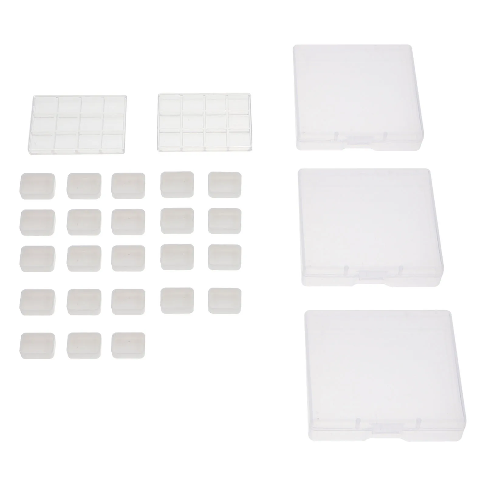 Scatola per pigmenti per acquerello da 25 pezzi Scatola per palette per acquerello in plastica portatile per pittura da viaggio Contenitore per pigmenti per vassoio artistico fai da te