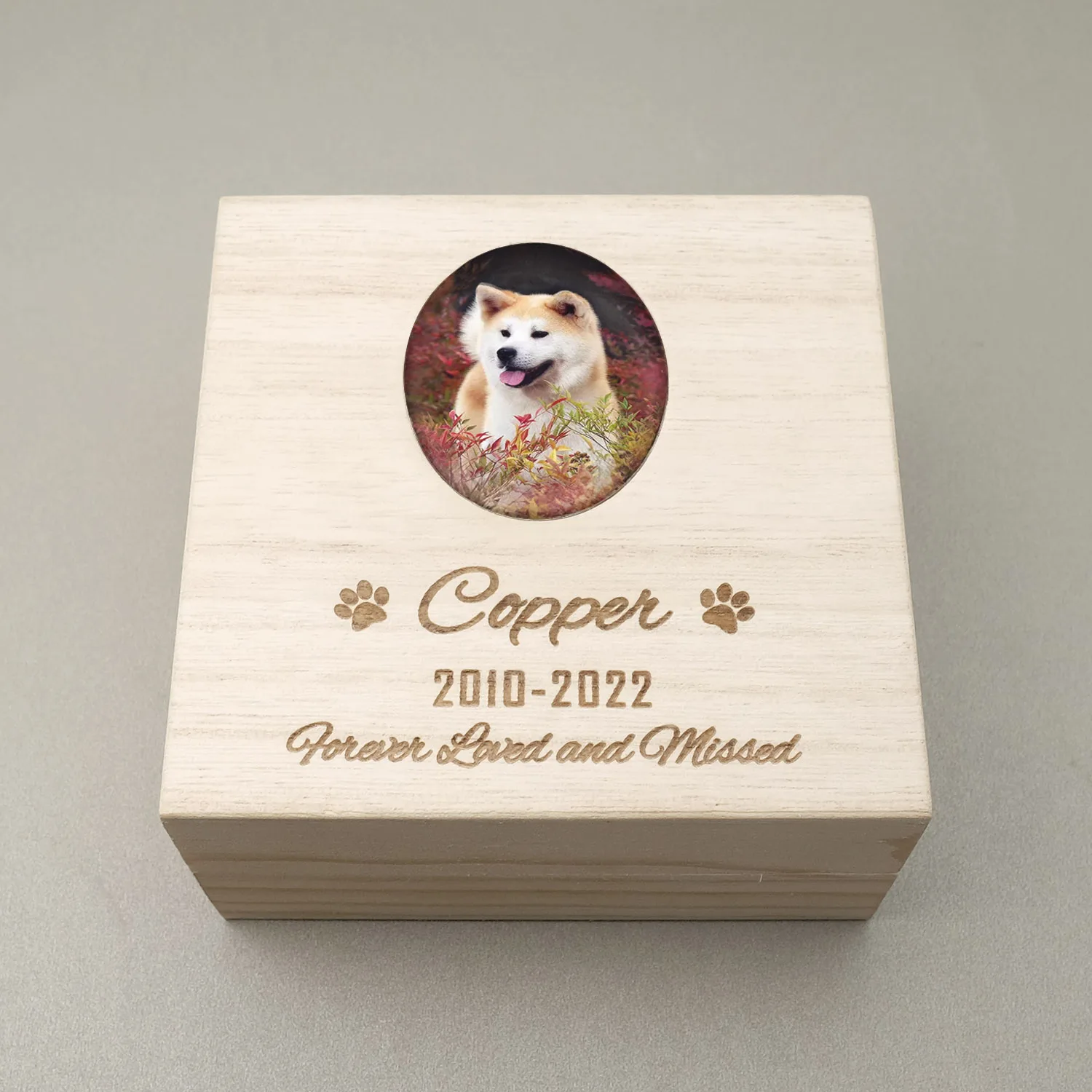 Custom Pet Urn Ashes Box, Cremation Pet Urn Ashes for Dog and Cat, Engraved Wood, Pet Ashes, Keepsake Box