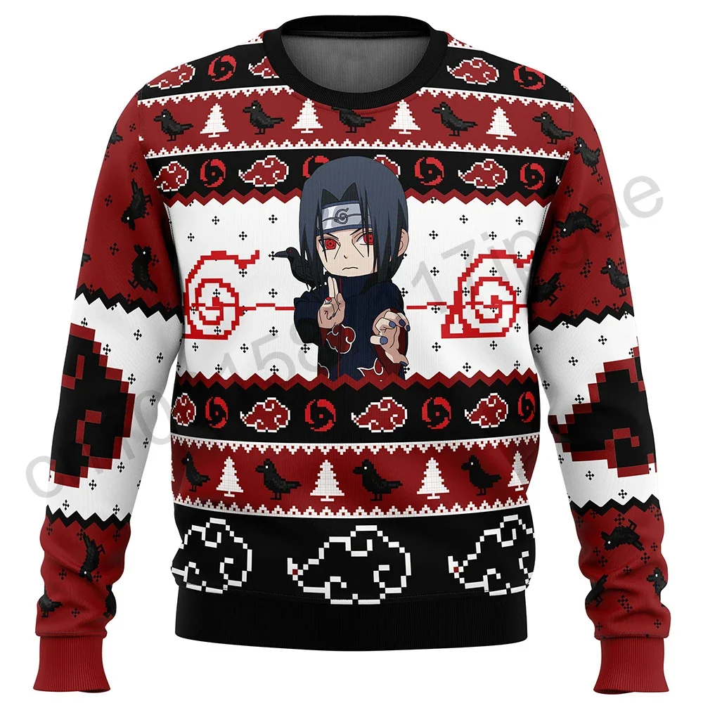 Anime Boys Girls Hoodies Uzumaki Naruto Men's Pullover 3D Printed Cartoon Tops MINISO Men's Pullover Oversized Men's Clothing