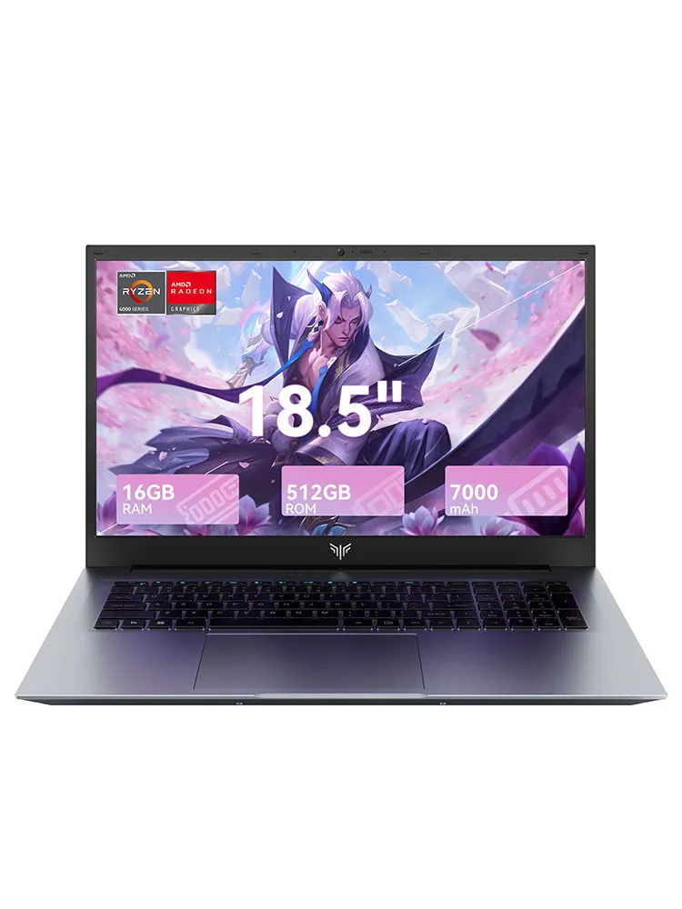 18,5-Zoll-Laptop mit 16GB RAM, 512GB SATA SSD, AMD Ryzen 3 4300U, 1080 FHD Display für Business & Studenten, 7000mAh Akku