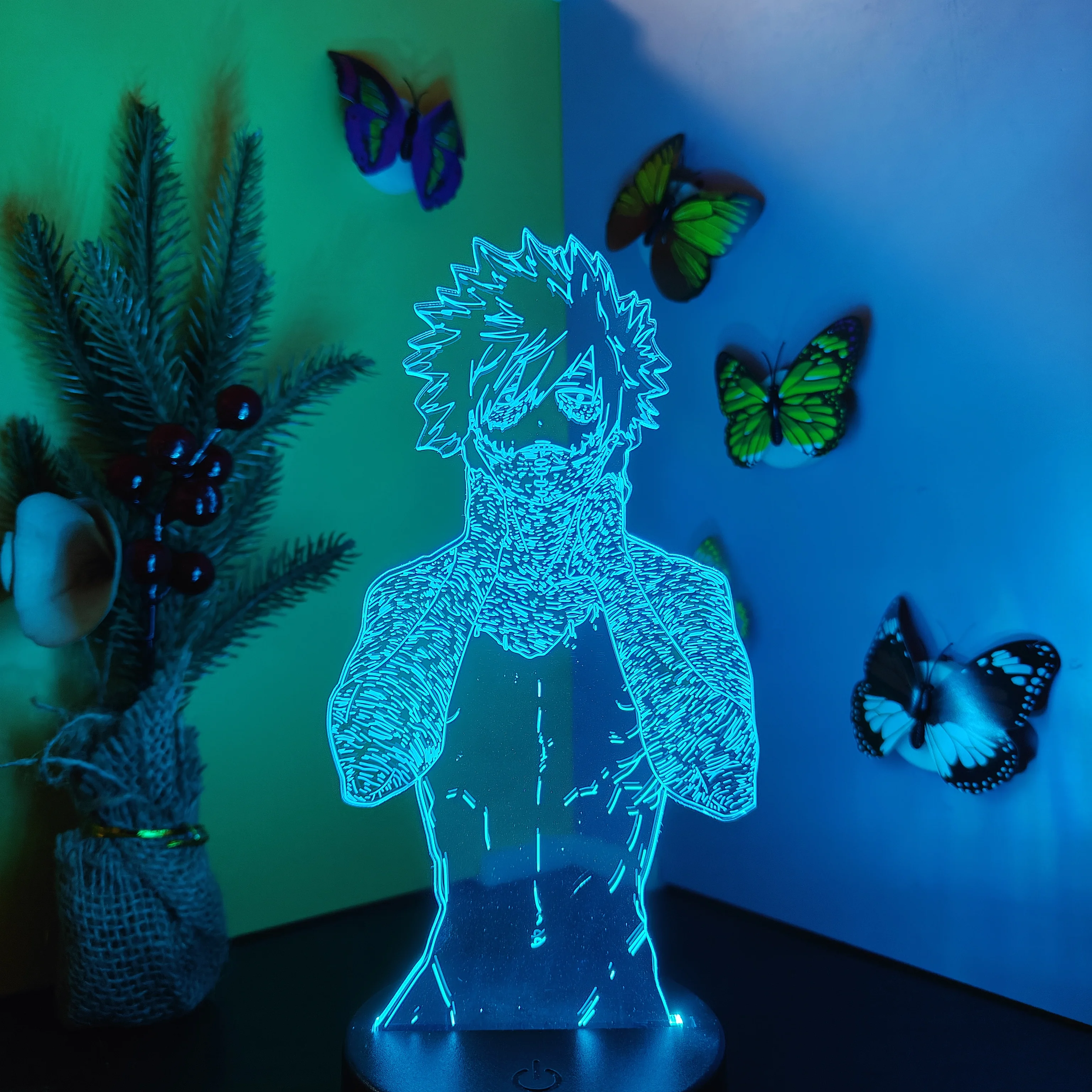 ฟิกเกอร์อนิเมะมายฮีโร่อะคาเดเมีย แม็กซิมัติก บาคุโกะ แอคชั่นฟิกเกอร์ ไฟกลางคืน LED 3 มิติ โคมไฟ โบคุ โนะ ฮีโร่ อะคาเดเมีย ของเล่นสะสม ของขวัญ