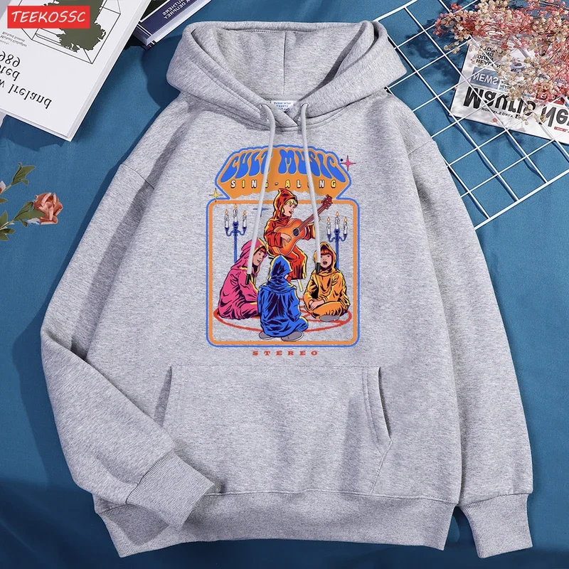 Cult music sing-along mężczyźni kobiety ubrania moda pulower bluzy ponadgabarytowa kieszeń śmieszna bluza casual polarowa bluza z kapturem para