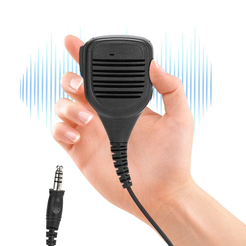 

7.1mm Handheld Walkie-talkie Microphone with PTT Hand Speaker Mic Microphone for Walkie Talkie Two Way Radio