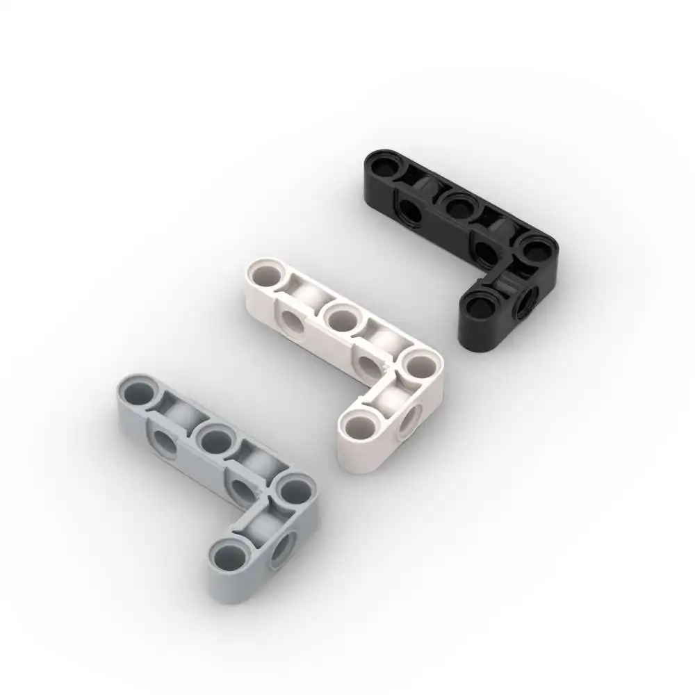 MOC 10PCS 2477 Liftarm Perpendicular Holes Building Blocks Kit L-Shaped 3x5 Bent Thick Part Bricks Particle Toys Children Gift