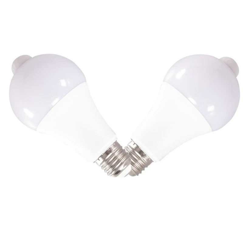 Lampe LED E27 avec capteur de mouvement PIR, ampoule 12W 15W 18W 20W, détecteur de mouvement à rayonnement infrarouge, veilleuse 85-265V
