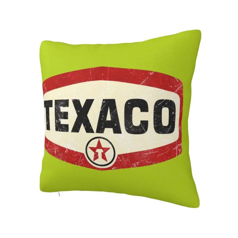 Vintage Texaco Logo Cushion Cover Velvet Modern Throw Pillow Case Living Room Decoration