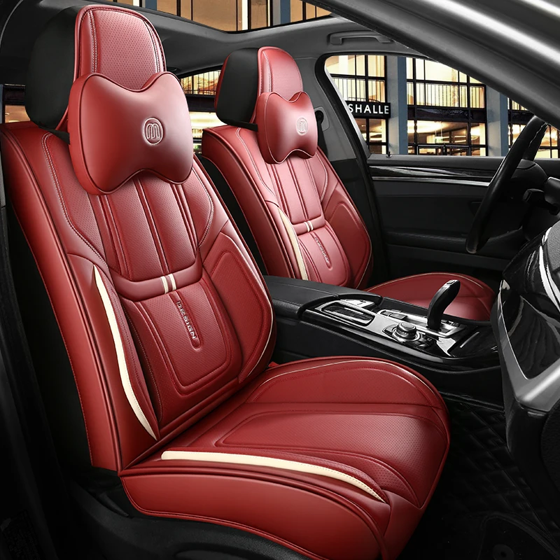 Ultra-thin light luxury leather scratch-resistant non-slip four seasons universal full enveloping cushion car seat cover