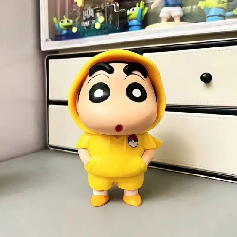 Figura DE ACCIÓN DE Crayon Shin-Chan, muñeco Shin-Chan de 14cm, modelo de serie Kawaii, tarjeta de juguete, estatua Gk, decoración, regalo para niños