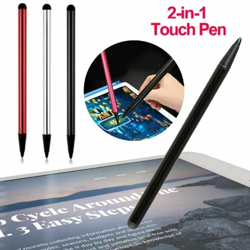 1/2/3/6pcs Universal Tablet Pen Phone Capacitive/Resistive Stylus Pen For Ipad Android All Touch Screens Rubber Stylus Pens