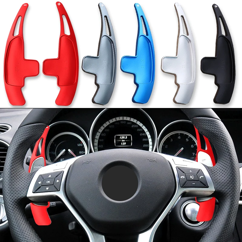 عجلة توجيه سيارة DSG مجداف التحول لمرسيدس بنز AMG A45 E63 C63 CLA45 C117 CLS63 GLA45 GLC GLS قبل 2014 شيفتر المجاذيف