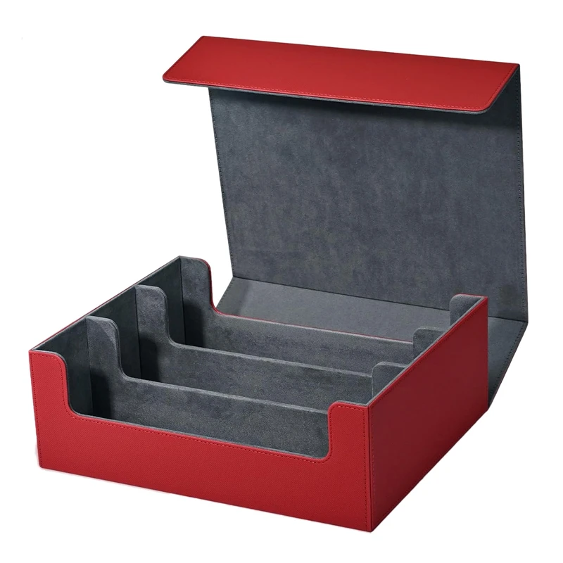 Card Storage Box For Trading Cards, Card Deck Case Holds 1800+ Single Sleeved Cards Storage Box About 290 X 245 X 105Mm