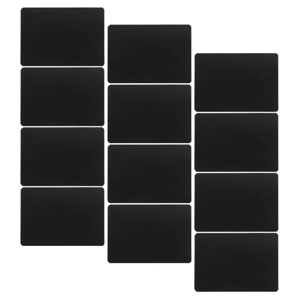 12 Pcs Food Label Signs Stable Price Tag Desktop Black Abs Advertising Labels Rack