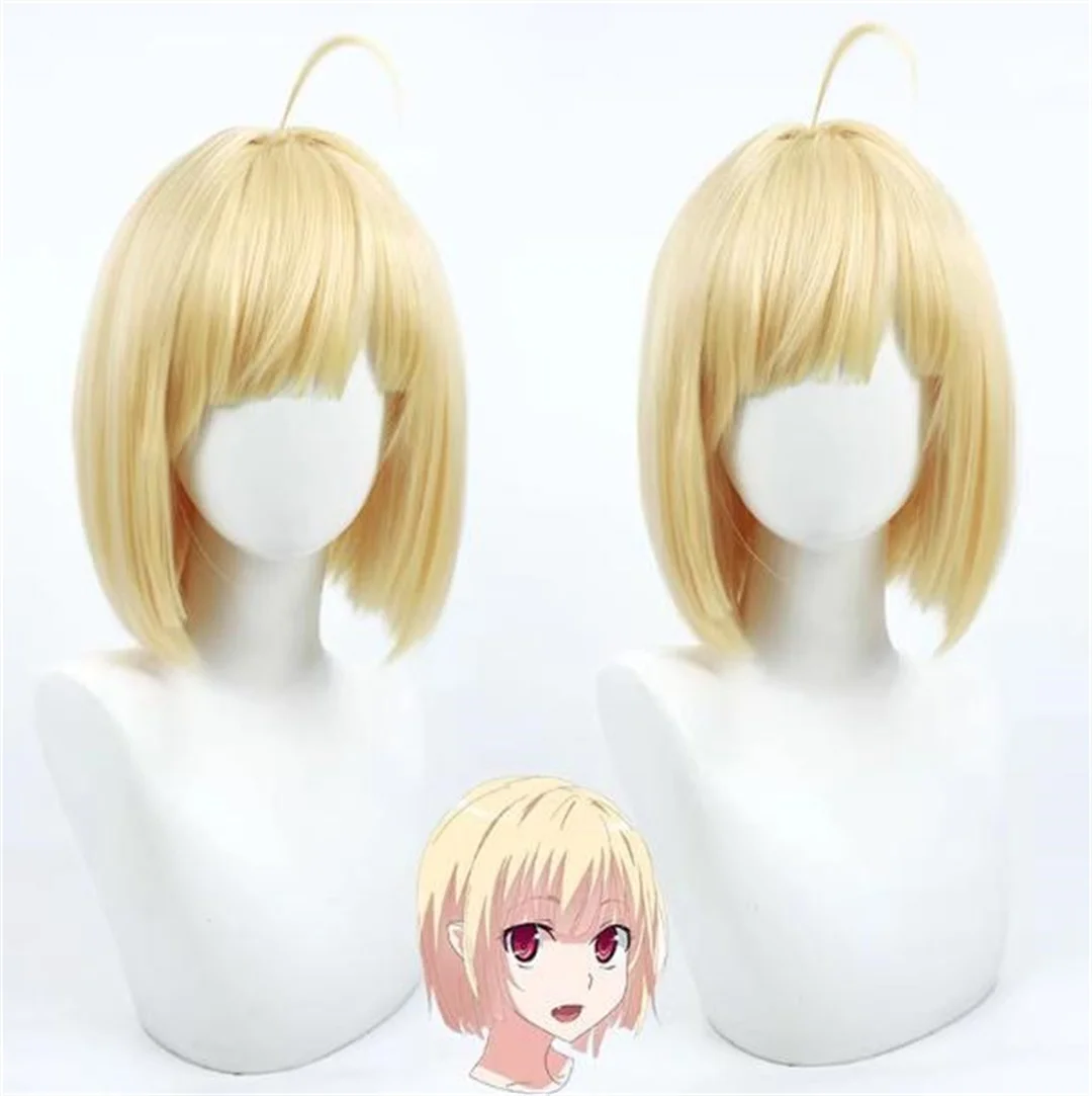 

Cosplay High School DxD Gasper Vladi Wig Heat-resistant synthetic short blonde wig for anime parties