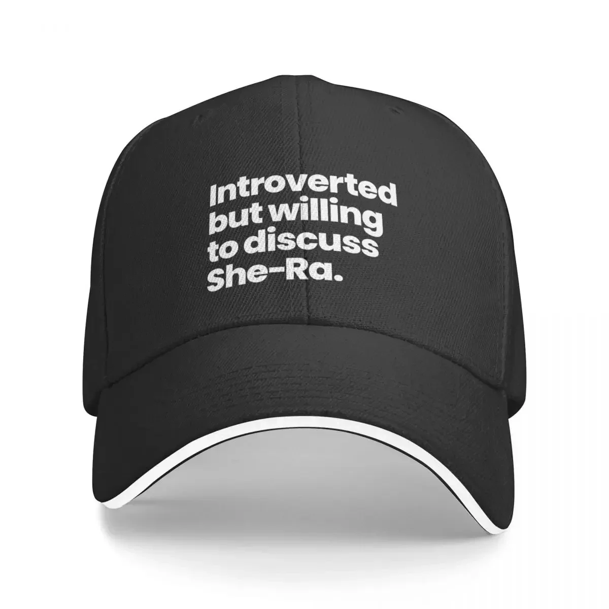 Introverted but willing to discuss She-Ra - Princesses of Power Baseball Cap Custom Cap black Elegant Women's Hats Men's