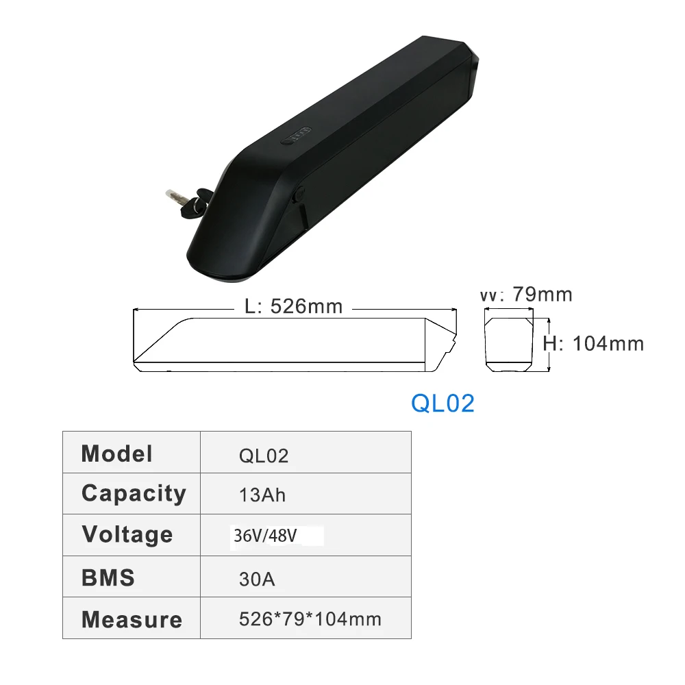 Ebike Battery Case Box 70Pcs 18650 Lithium Battery 36V 48V Ebike Battery Box Electric Bike Battery Case Side Open Release