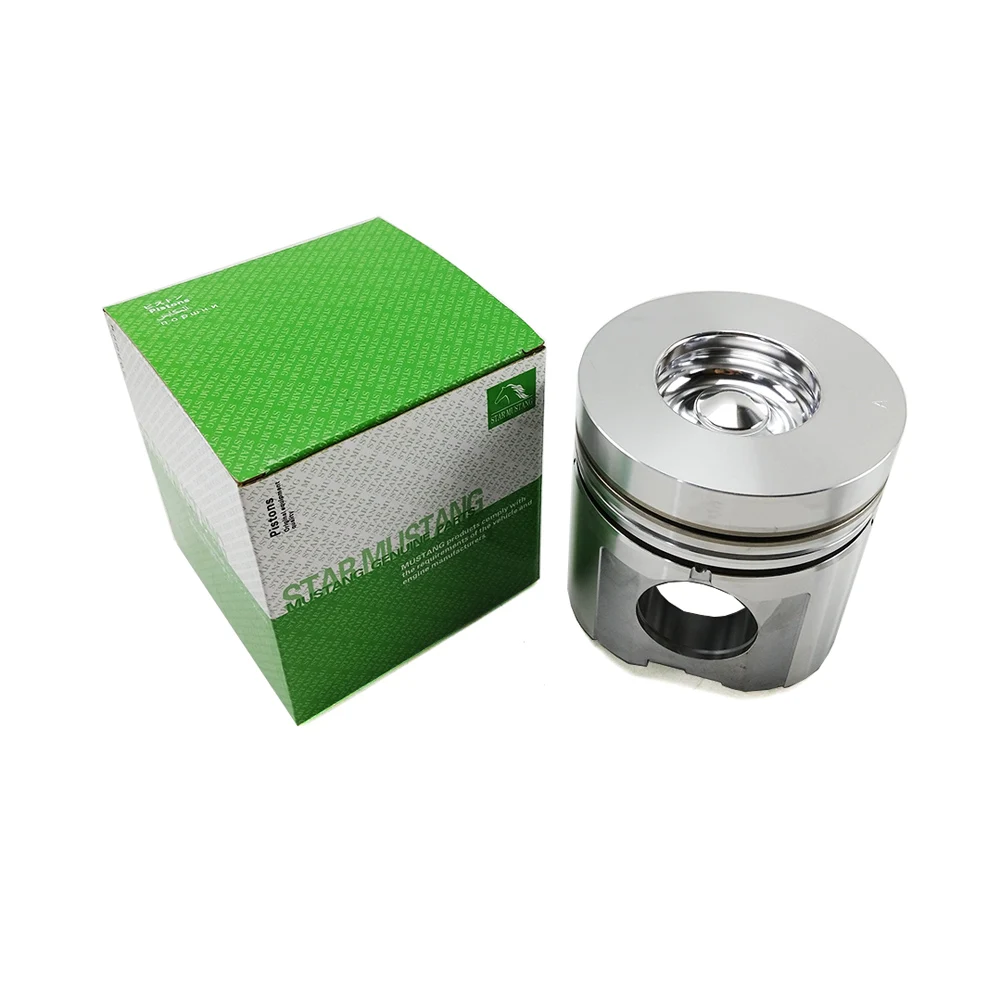 Aluminum piston 6D125 6D125E-2 Combustion Chamber 62mm Height 131mm Pin 48x104mm 6150-32-2110 For Komatsu Bulldozer Engine