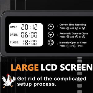 التلقائي حظيرة الدجاج الباب الذكية الموقت الكهربائية الألومنيوم توقيت فتاحة السيارات الدجاج باب مزرعة أداة الإدارة التلقائية أعلى 12 مبيعات منبه الدجاج - رقم 1