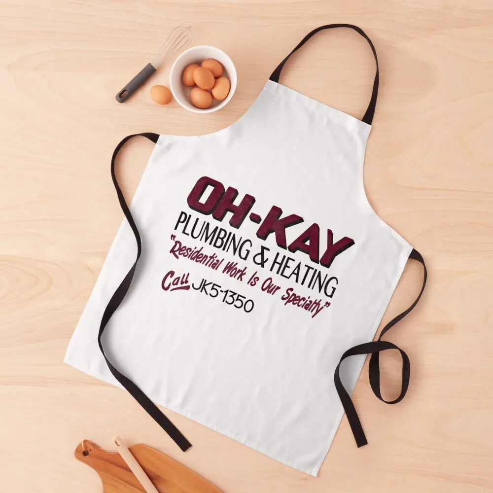 

Oh-Kay Plumbing Apron Bib For Kitchen man chef uniform Kitchen Women Apron