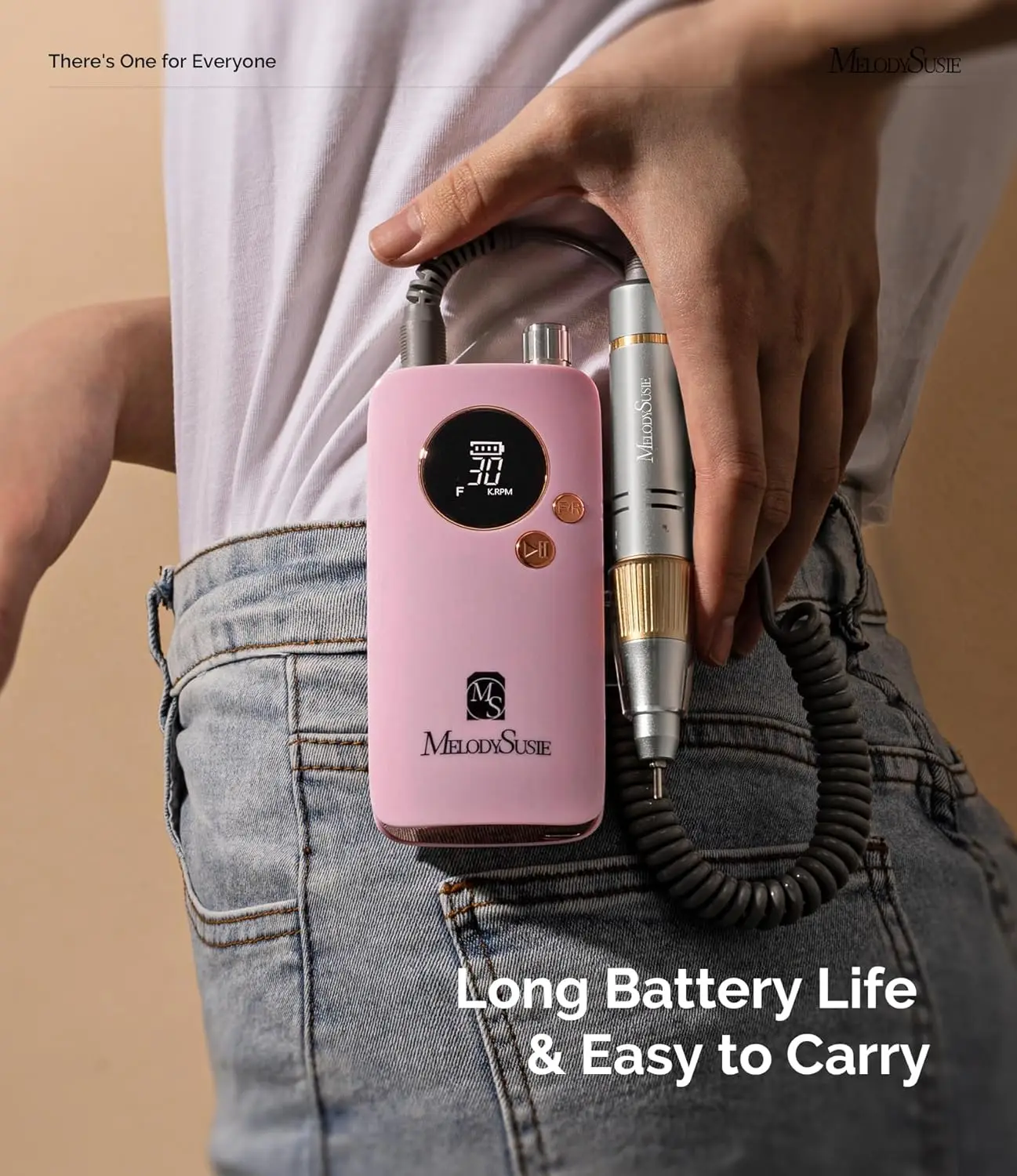 Trapano per unghie portatile senza fili 30000 giri/min, kit di lime per unghie elettriche ricaricabili per lucidatura di gel acrilico, salone di manicure domestico