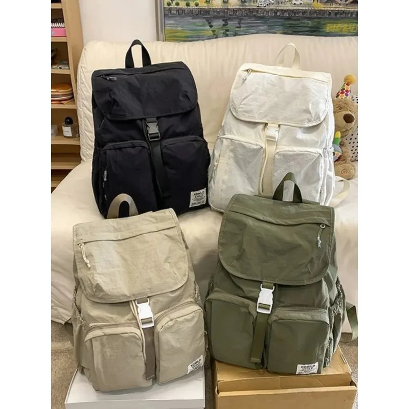 Lightweight Unisex Commuter Backpack Large Capaci Travel Bag for School And Work Dual Shoulder Strap Soft Nylon Waterproof