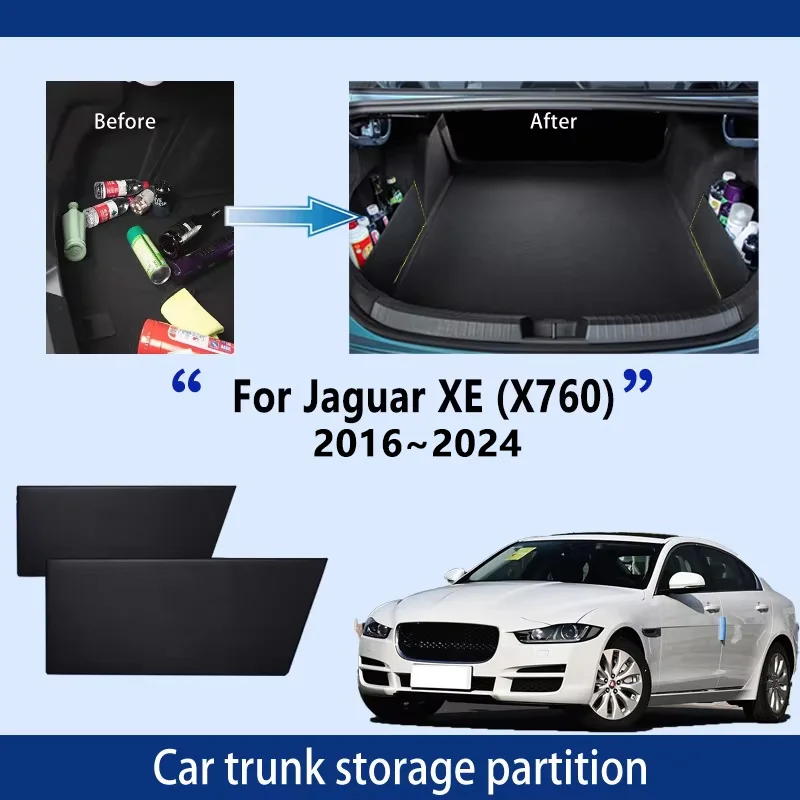 

Car Accessories For Jaguar XE X760 2016~2024 2023 Thickening Trunk Storage Partition Multifunction Storage Auto Interior Parts