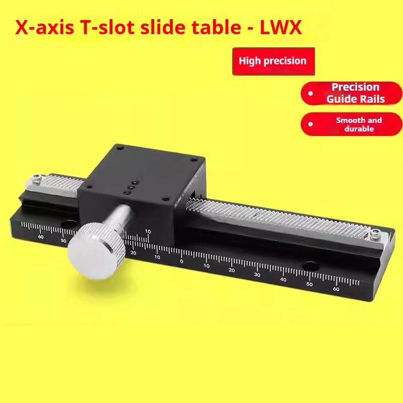 X Axis 30mm To 460mm Different Stroke Range Dovetail Trimming Slide Table Sliding Stage Manual Displacement Platform LWX25/30/40
