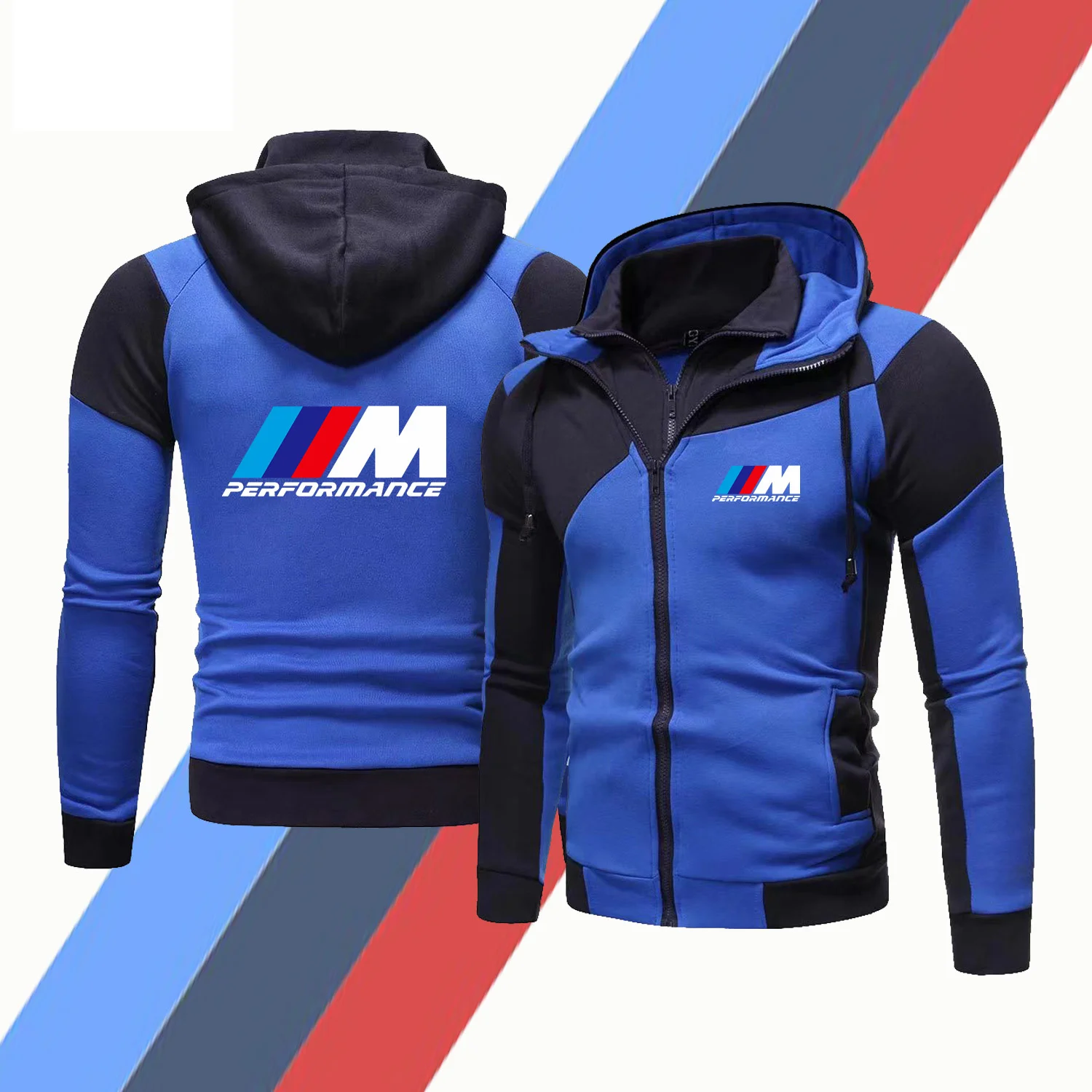 

2025New Spring and Autumn BMW Car Logo Print Zipper Men's Hooded Sweatshirt BMW Motorcycle Coat Comfortable Cardigan Hoodie BMW