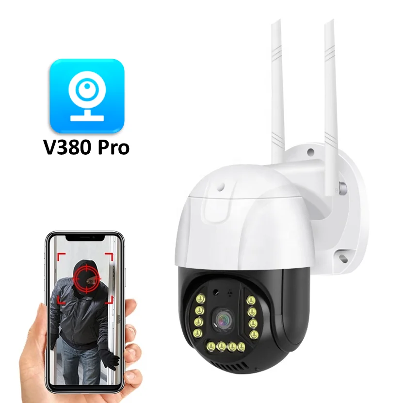 V380 Pro App 1080P WLAN PTZ-Kamera Vollfarbige Nachtsicht Bewegungserkennung Heimsicherheit CCTV-Monitor
