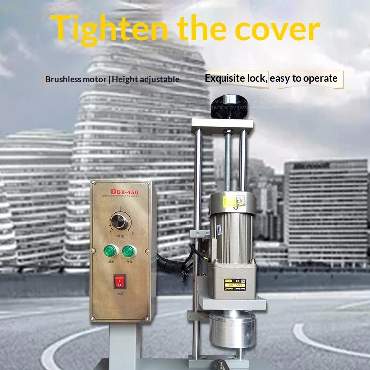 Pure Electric Semi-Automatic Dual-Motor Capping Machine 38kg for Glass Bottles Tinplate Cap Fitting 6-38mm Screw Thread Type