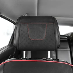 1pc Car Headrest Protector Case Pu Leather Car Headrest Cover Car Accessories