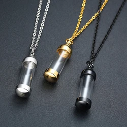 Openable Glass Vial Necklace Pendant Memorial Ash Bottle Cremation Pet Jewelry