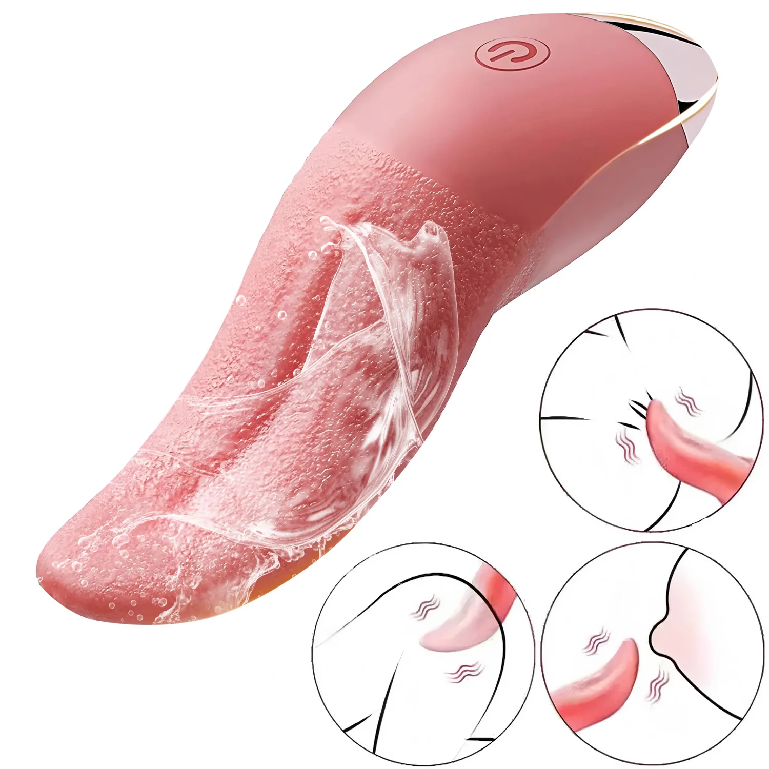 هزاز البظر - محفز لعق واهتزاز للنساء، مدلك صغير قوي للبظر والحلمة، جهاز استمناء نسائي #3