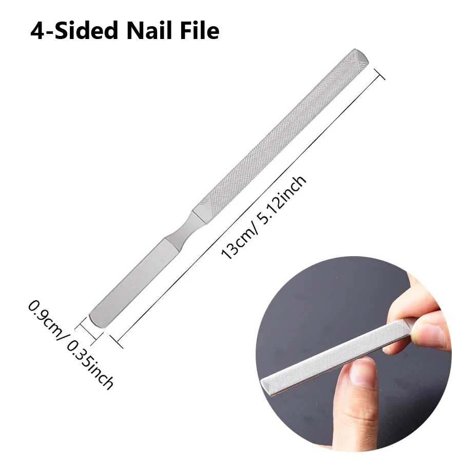 أداة دفع للبشرة من الفولاذ المقاوم للصدأ ذات نهاية مزدوجة، ملاقط، مزيل دفع الجلد الميت لأداة العناية بتنظيف الأظافر والباديكير