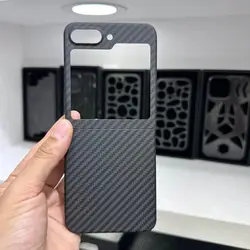 Real Carbon Fiber Phone Case For Samsung Galaxy Z Flip7 6 5 Carbon Fiber Case Aramid Fiber Galaxy Z Flip 6 MagSafe Magnetic Case