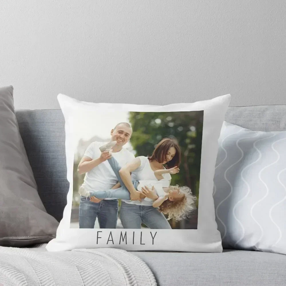 

Personalised Family Photo Pillowcase Cushion Pillow Case Cover Custom Picture Gift Throw Pillow Sofas Covers pillow