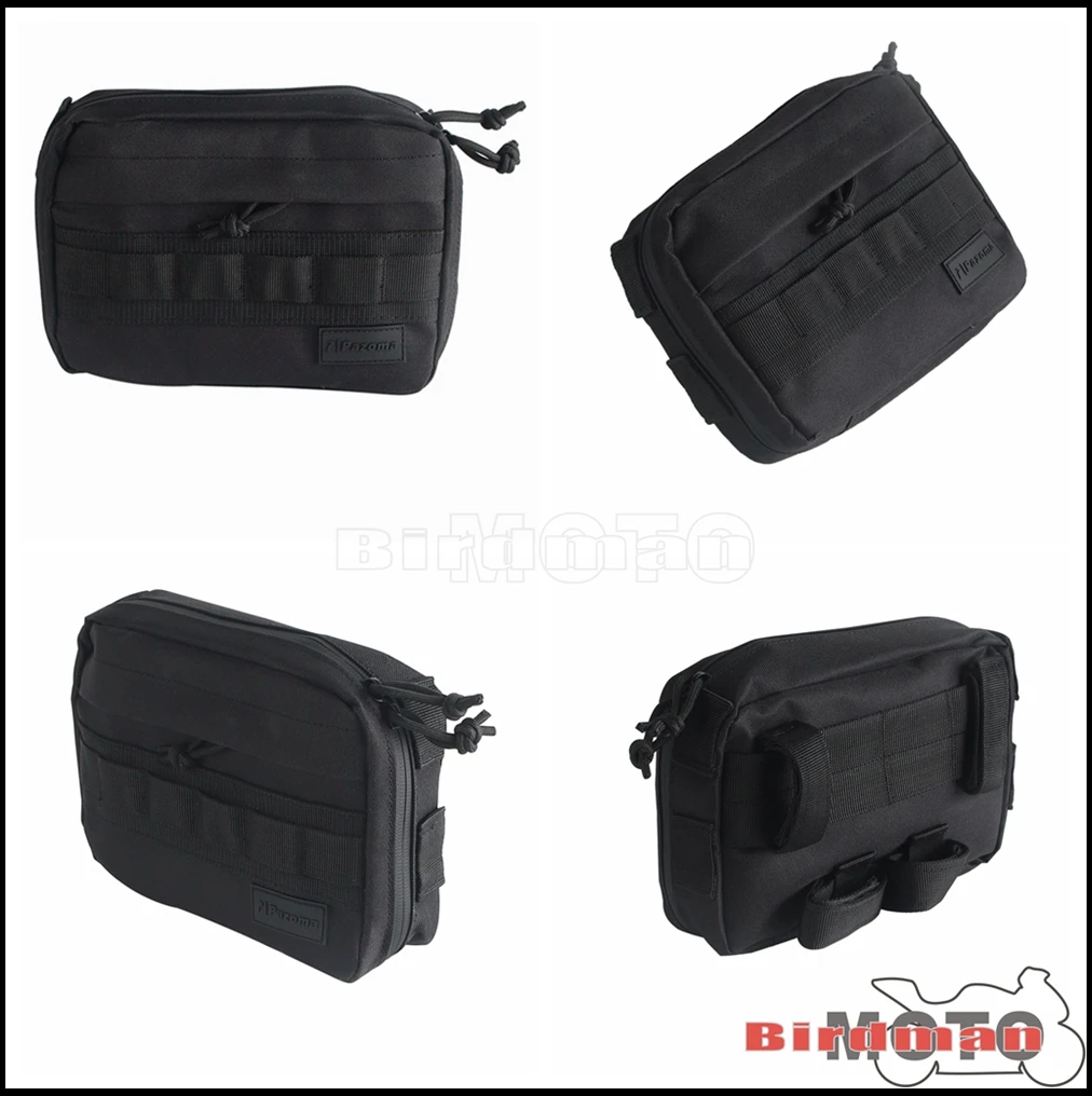 Unviersal Motorcycle Storage Tool Handlebar Pocket Front Bags For Harley Suzuki Yamaha Kawasaki Cruiser Street Bob Low Rider ST