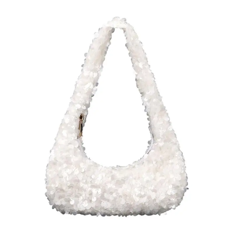 

X5XA Elegant Glitters Shoulder Bag Multipocket Design Lightweight Comfortable For Women