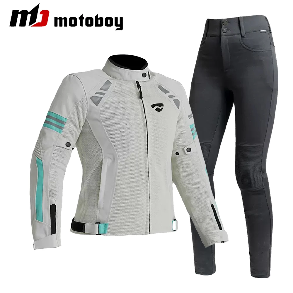 Women Motorcycle Jacket  Racing Moto Breathable Mesh Motocross Cycling Protection Clothes Windproof Equipment