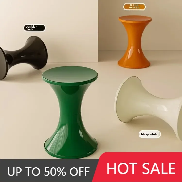 Plastic Low Stool Designer Household Small Coffee Table Living Room Porch Shoe Changing Stool Nordic Creative Hourglass Stools