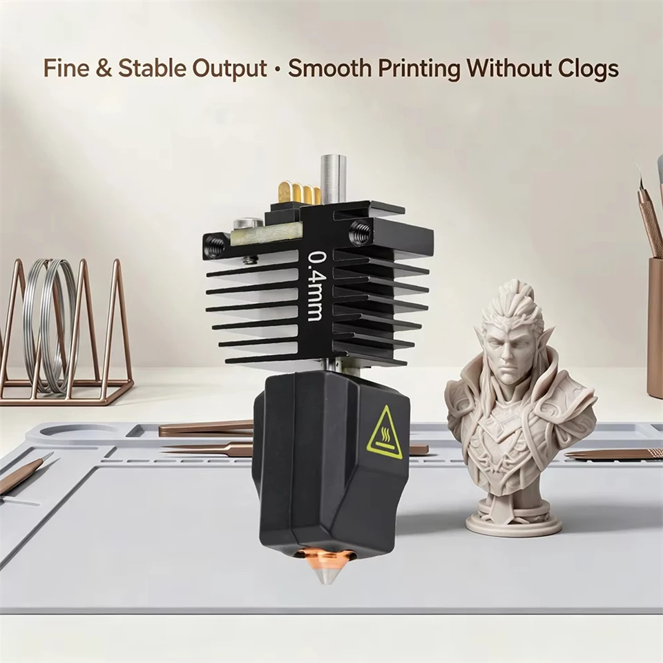 Für Flashforge Creator 5 5 Pro Hotend-Kits, Ganzmetall-Hot-End-Baugruppe, gehärtete Stahldüse 0,25 0,4 0,6 0,8 mm für Creator 5 Pro – Detail 9