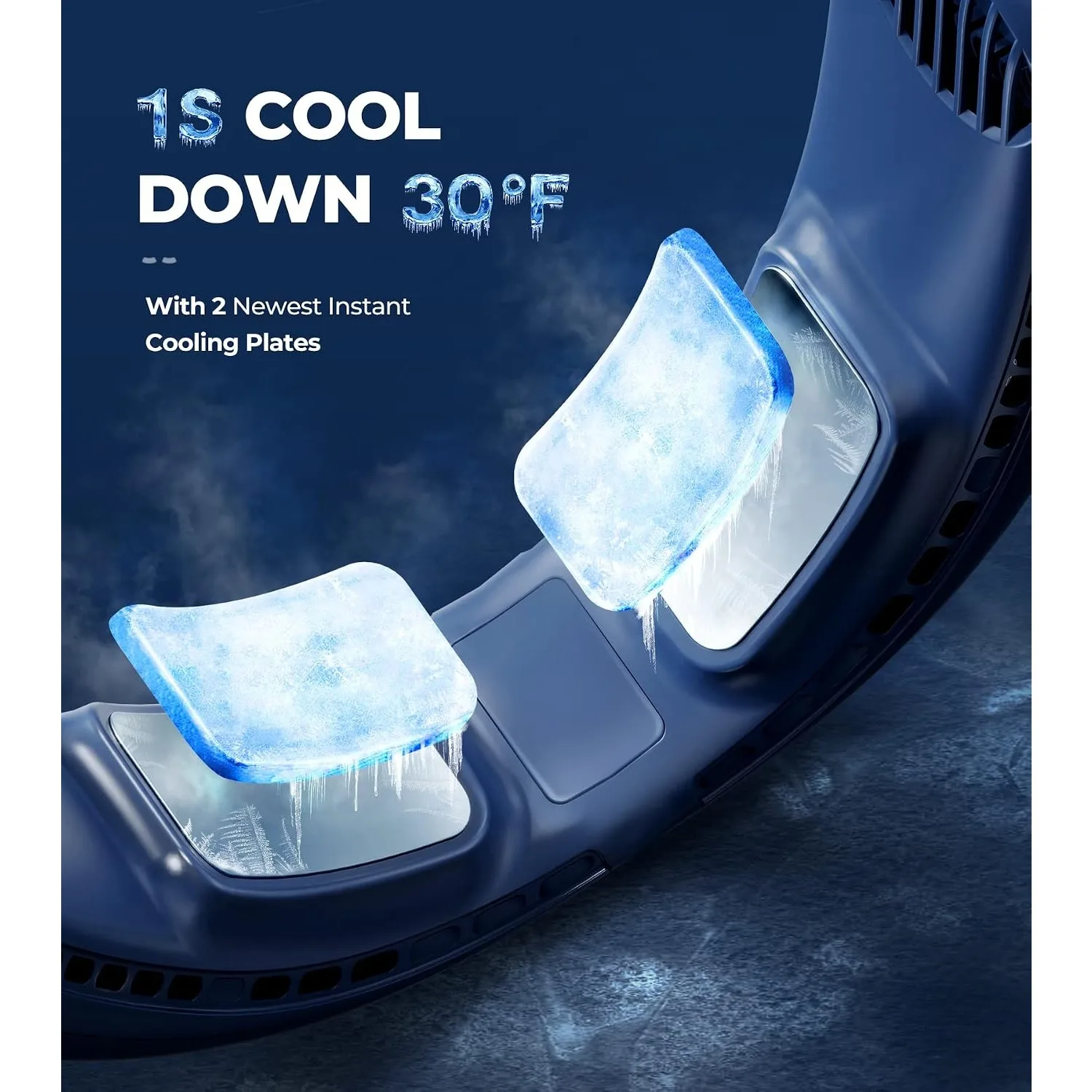 Neck Fan Double Semiconductor Coolers 360° Surrounded Fans Portable Air Conditioner Cold Air 8H Lasting Ventilator Cooling Fan
